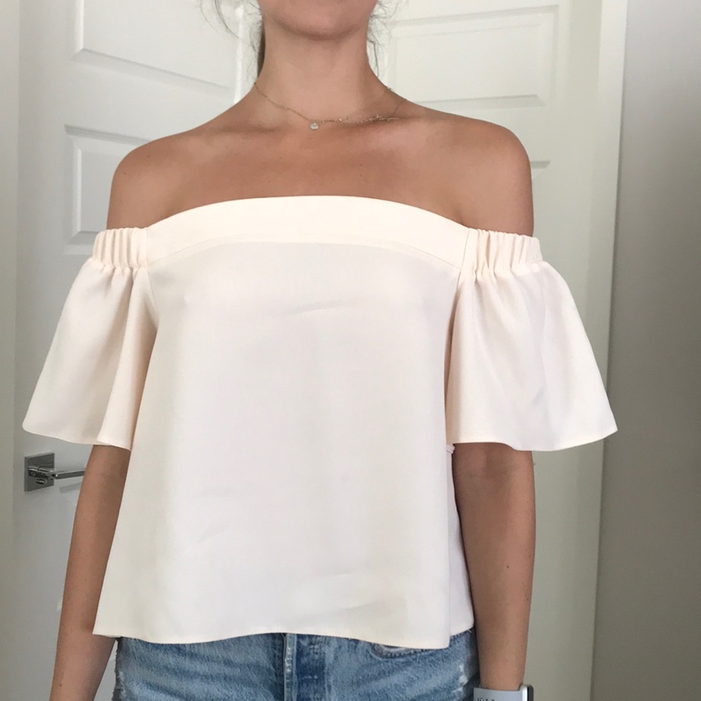 Topshop off the shoulder blouse